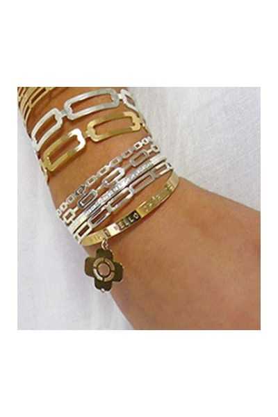 Manchette Link plaquée argent-Acquadila-1544