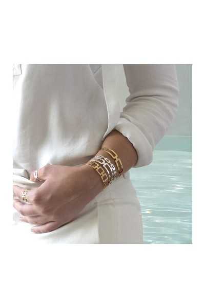 Manchette Link plaquée argent-Acquadila-1545