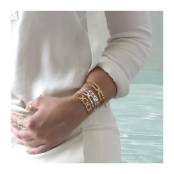 Manchette Link plaquée argent-Acquadila-1545