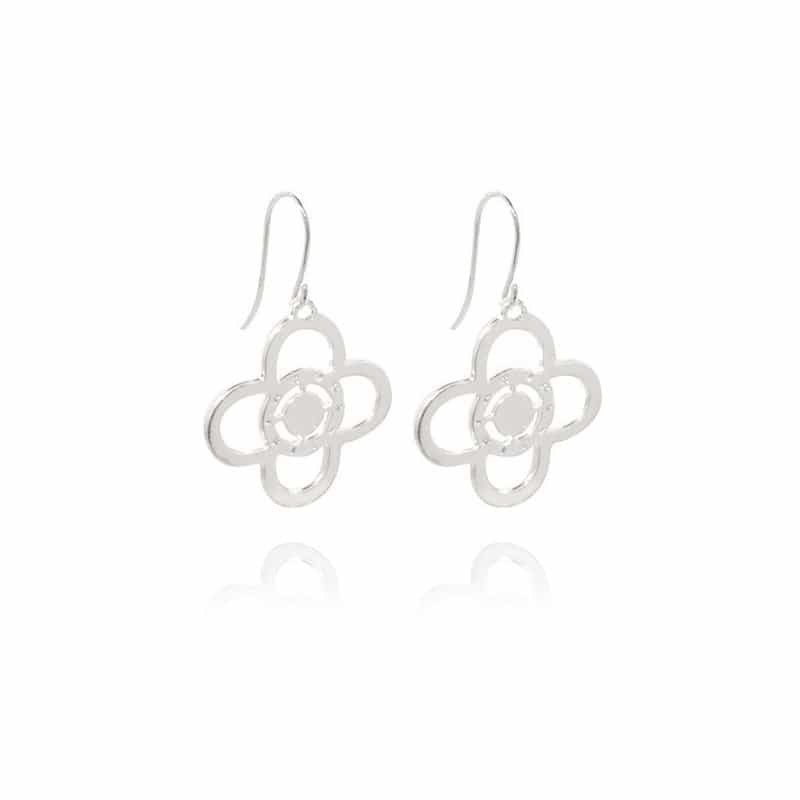 Dormeuses Trèfle mini Lucky - plaqué argent-Acquadila-1638