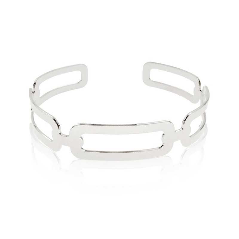 Manchette Link plaquée argent-Acquadila-2263