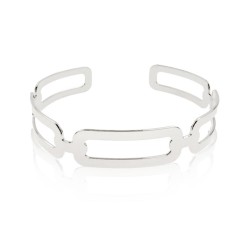 Manchette Link plaquée argent-Acquadila-2263