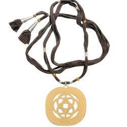 Sautoir lien Lotus or-Acquadila-2921