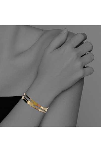 Bracelet Brindille plaqué or-Acquadila-3036