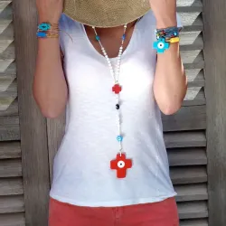 Chapelet Rio Blanc - un look joyeux et audacieux !