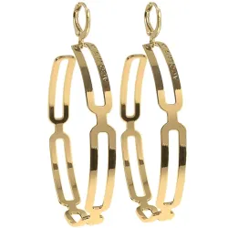 Créoles Maxi Link - doré - Bijoux fait main en Corse