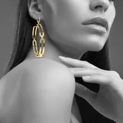 Créoles Maxi Link - doré - Bijoux fait main en Corse