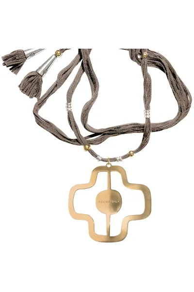 Sautoir lien AXL doré Acquadila pour un look audacieux.