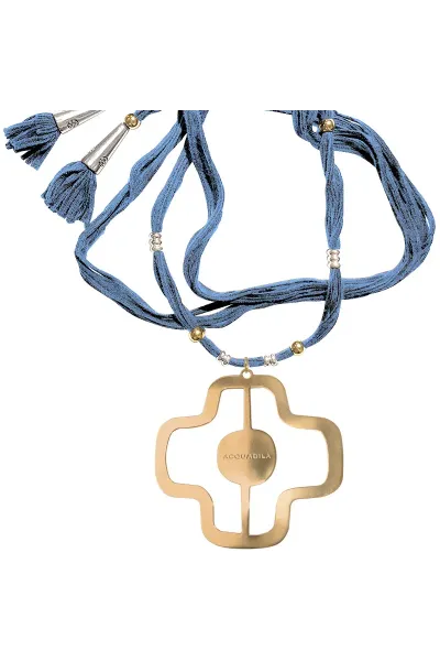 Sautoir lien AXL doré Acquadila pour un look audacieux.