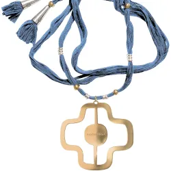 Sautoir lien AXL doré Acquadila pour un look audacieux.