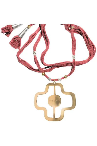 Sautoir lien AXL doré Acquadila pour un look audacieux.