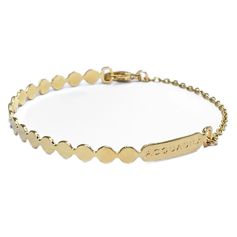 Gourmette mini bubble doré - Un bracelet très attachant