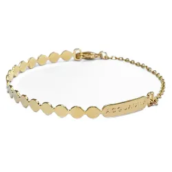 Gourmette mini bubble doré - Un bracelet très attachant