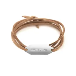 Bracelet Pare-Battage Protect Me Blanc - Le bodyguard !
