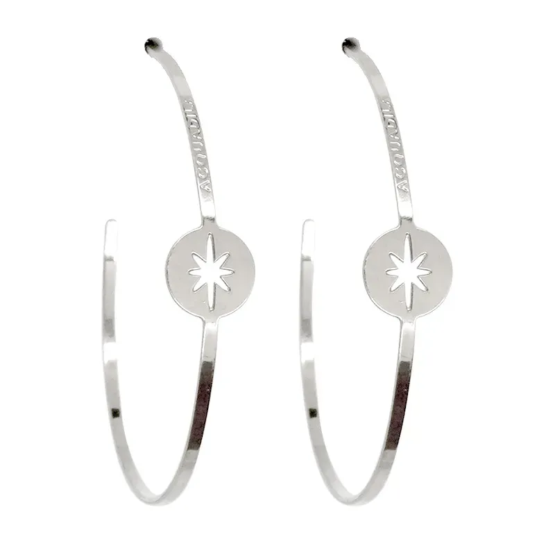 Créoles Stella argent - A la fois chic et audacieuses.