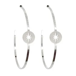 Créoles Stella argent - A la fois chic et audacieuses.