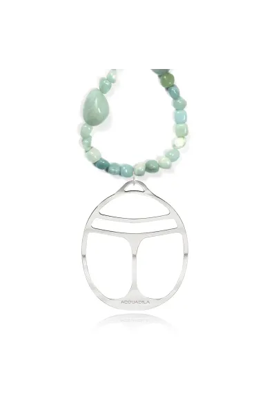 Sautoir Rivière Scarabée argent - Audacieux et captivant.