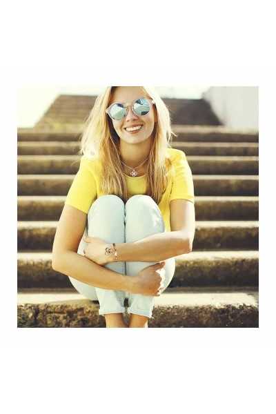 Jonc message gravé Trefle doré-Acquadila-417