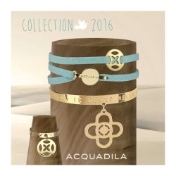 Jonc message gravé Trefle doré-Acquadila-418