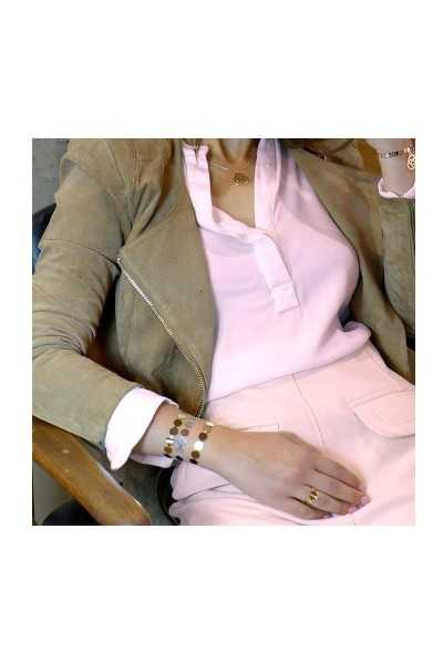 Manchette Bubble plaquée or-Acquadila-463